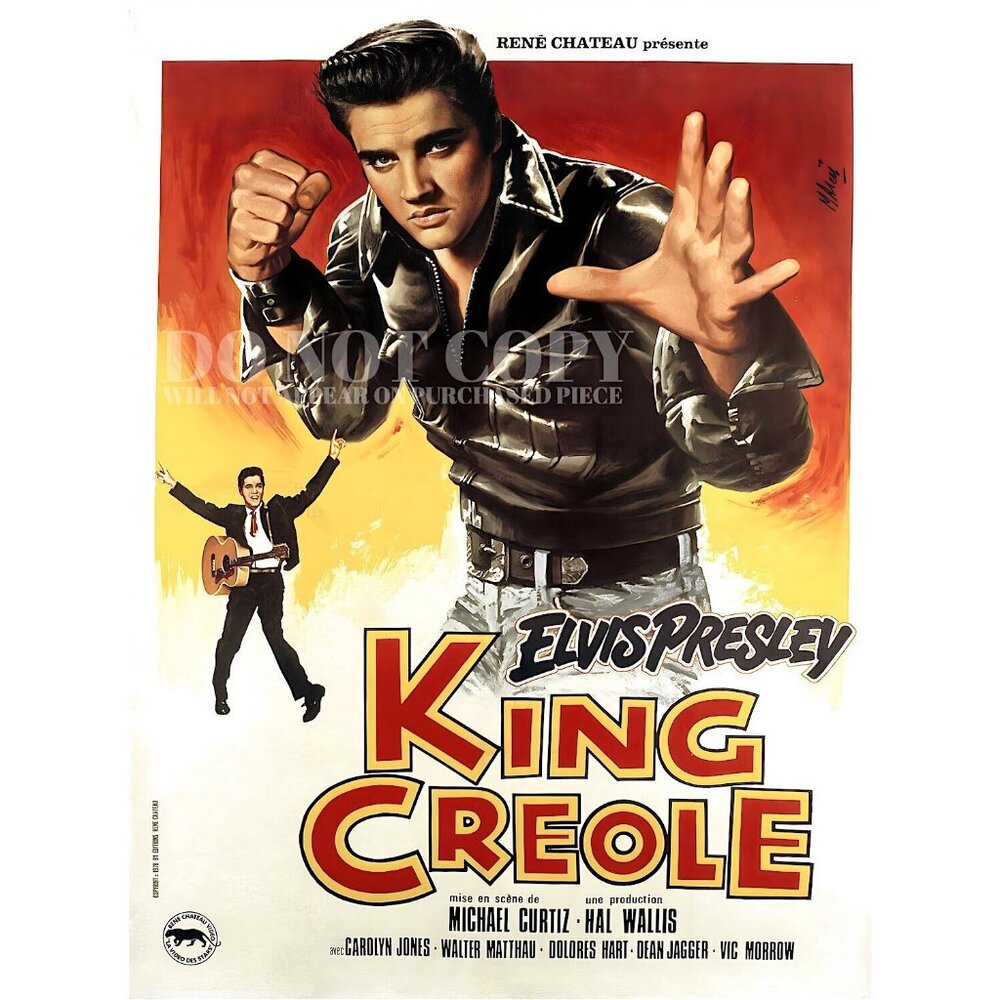 Elvis Movie Poster 11 X 15 | Magnificent 1958 King Creole Artwork | RARE Print